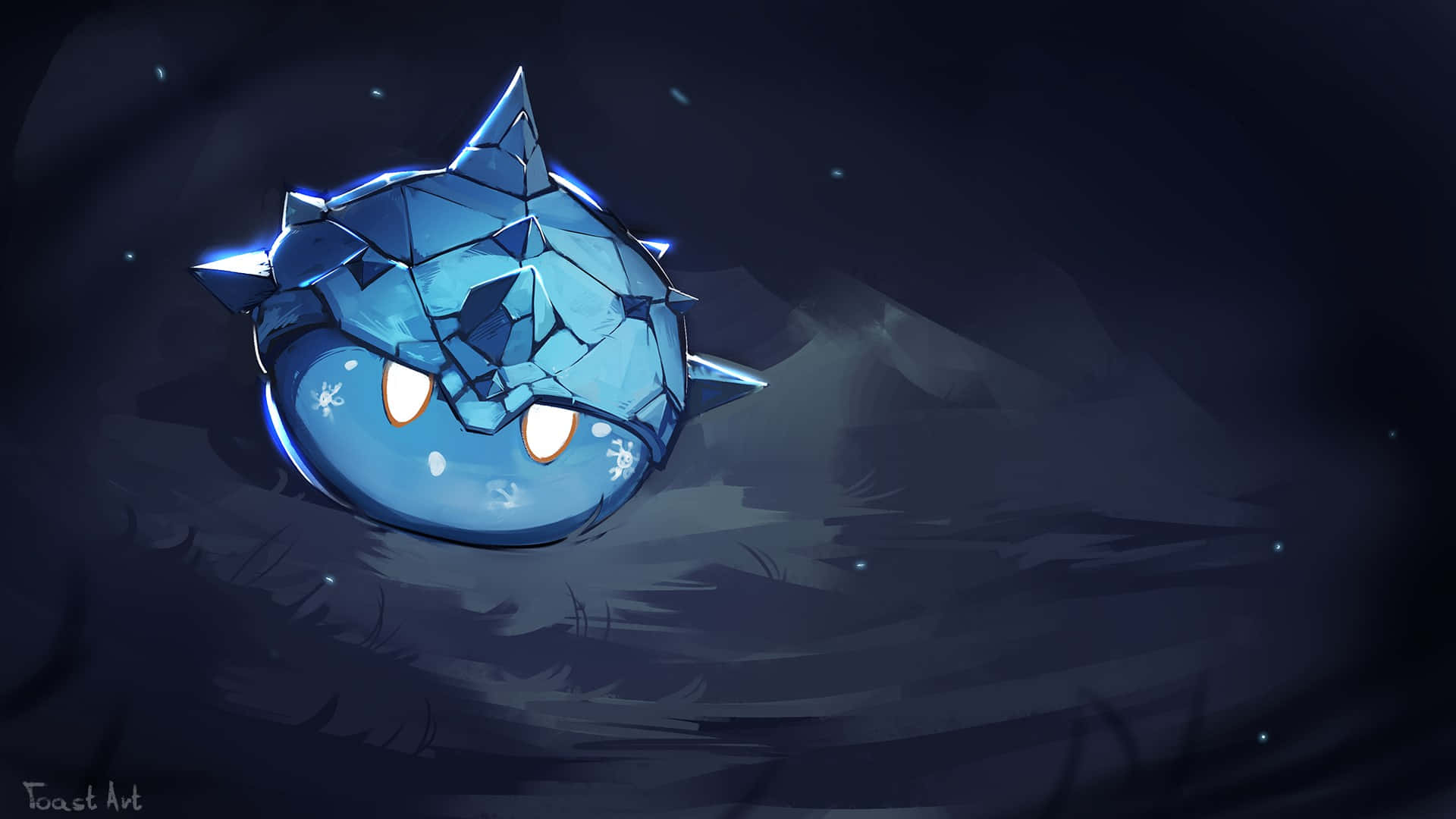 Slime Rancher, blue ball, spikes, Full HD Desktop Wallpaper