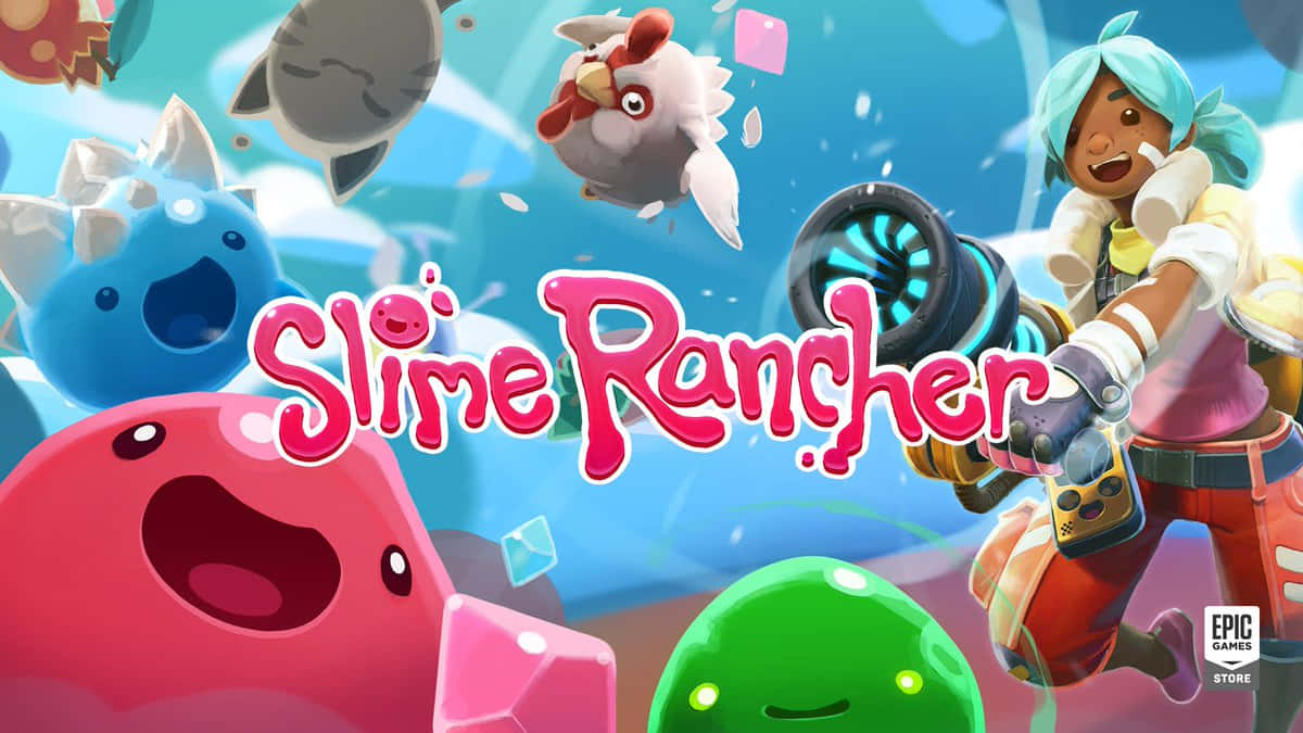 Slime Rancher, colorful slimes, floating animals, SD Desktop Wallpaper