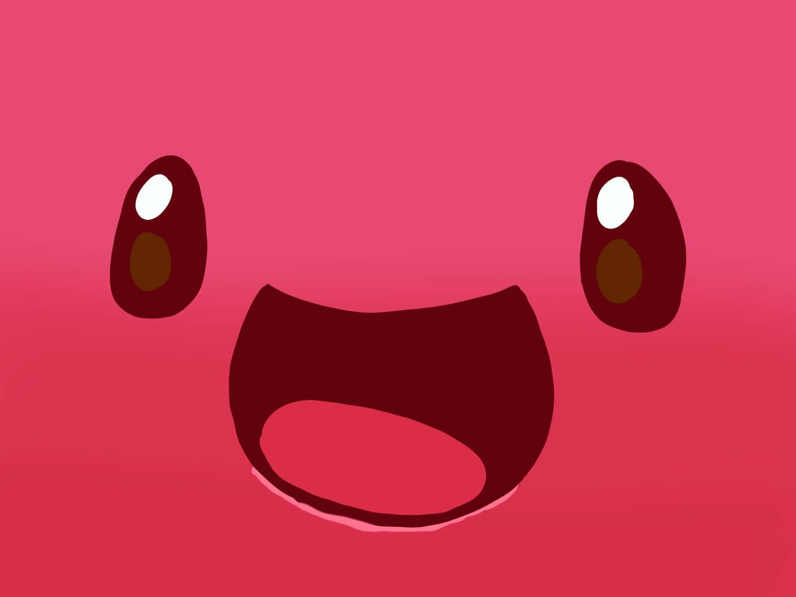 Slime Rancher, pink background, minimalist cartoon face, HD Desktop Wallpaper