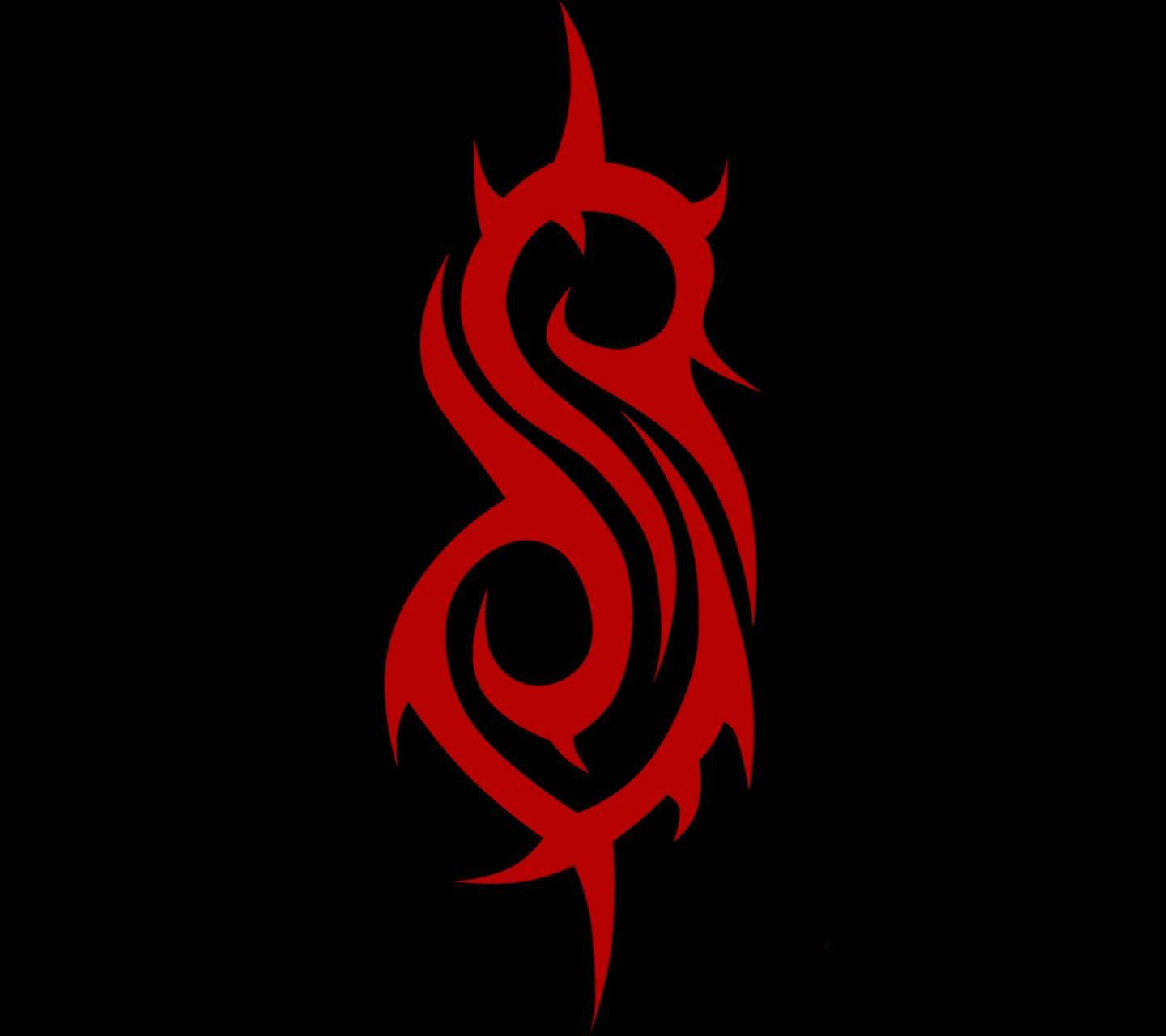 Slipknot, red S logo, stylized S-shaped tribal symbol, HD Desktop Wallpaper