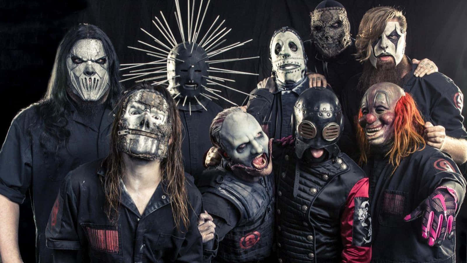 Slipknot, masked musicians, grotesque makeup, HD Desktop Wallpaper