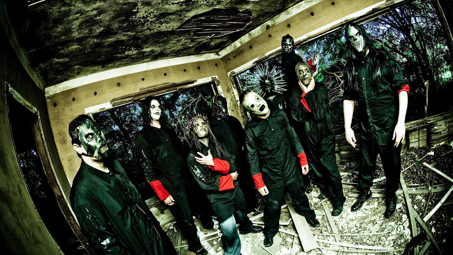 Slipknot, gothic metal band, masked members, Full HD Desktop Wallpaper