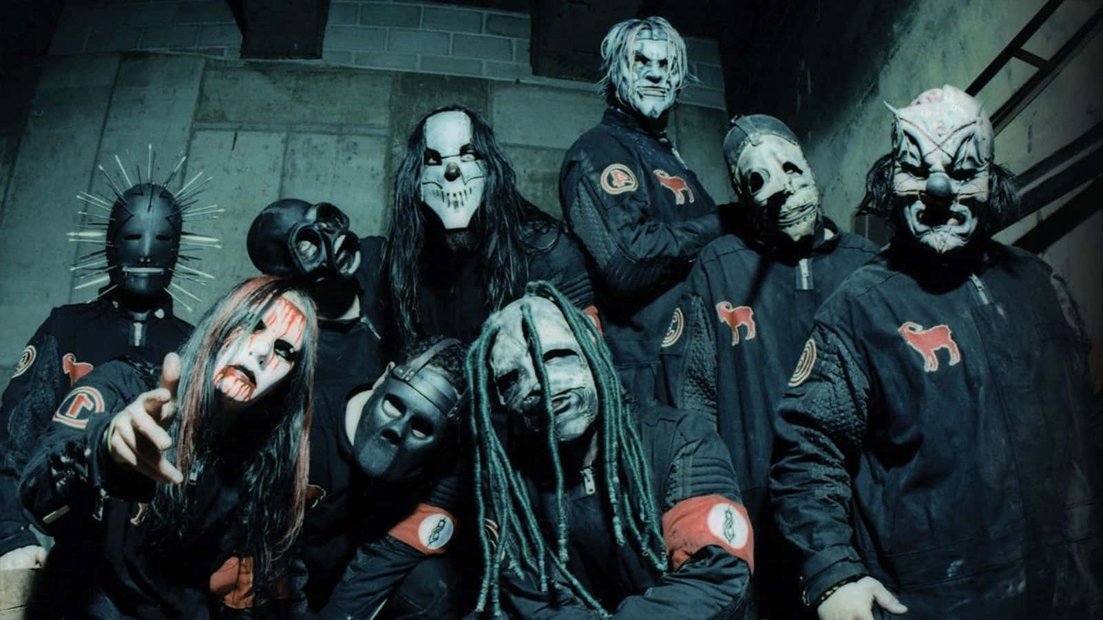 Slipknot, masked musicians, dark uniforms, HD Desktop Wallpaper