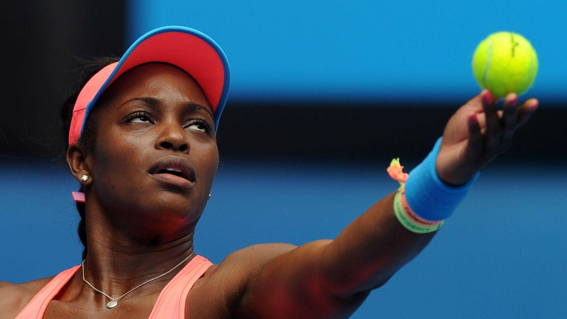 Sloane Stephens, tennis ball, bright yellow ball, Full HD Desktop Wallpaper