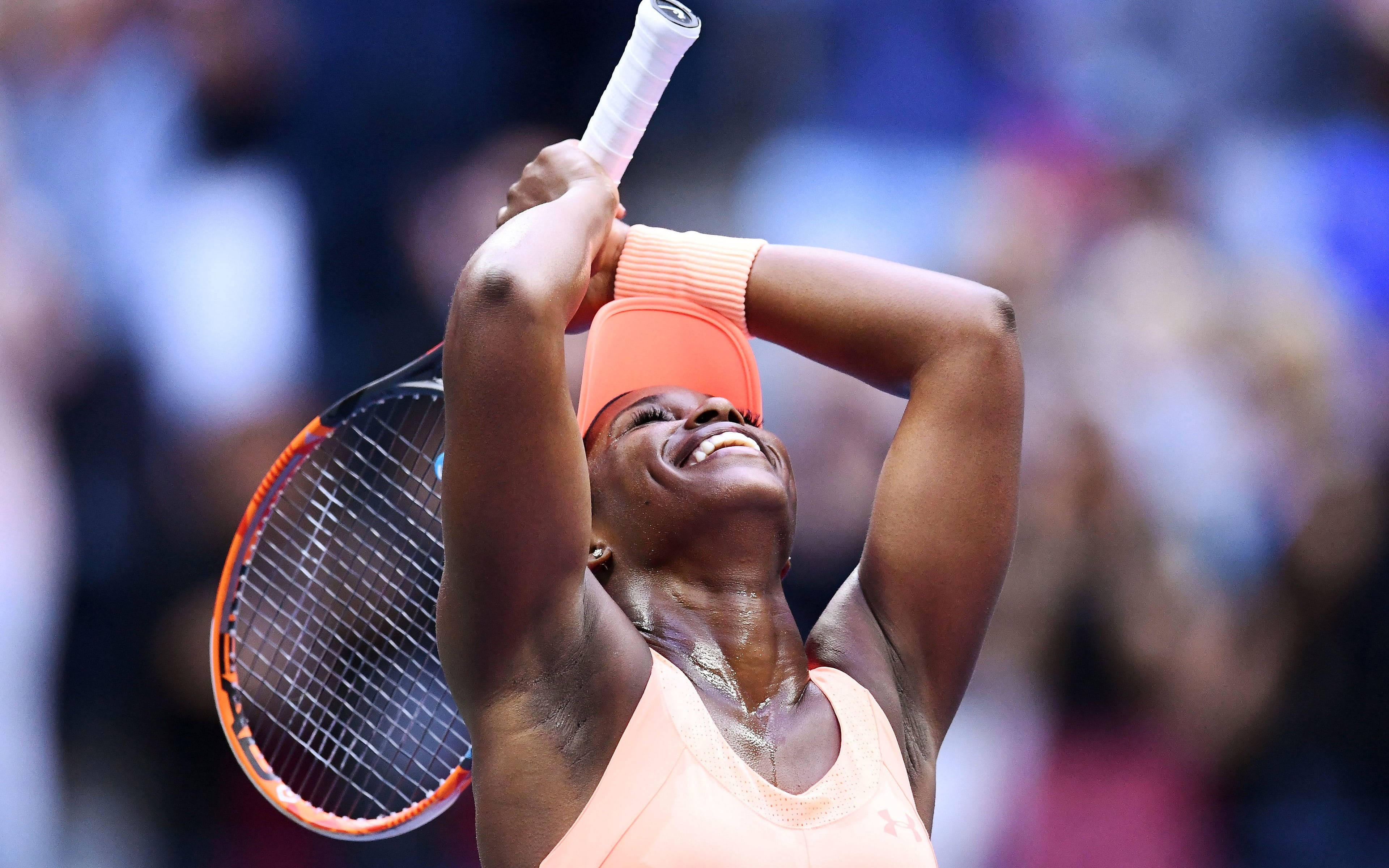 Sloane Stephens, tennis player, racket, 4K Desktop Wallpaper