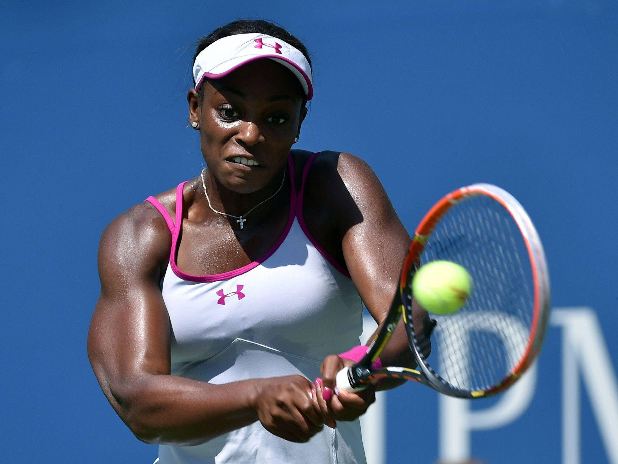 Sloane Stephens, tennis ball, yellow ball, Full HD Desktop Wallpaper