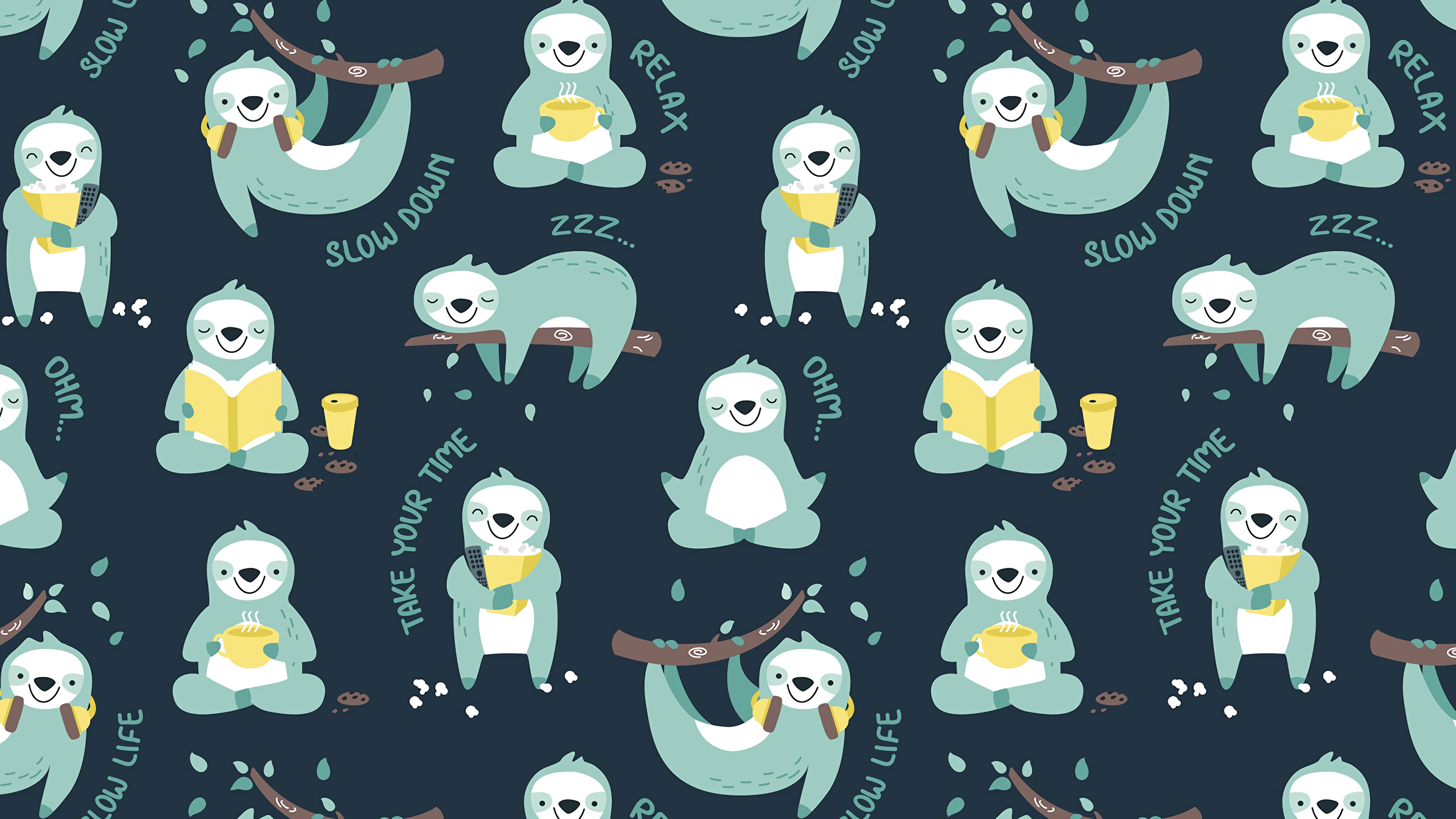 teal, white, dark navy, 5K Desktop Wallpaper