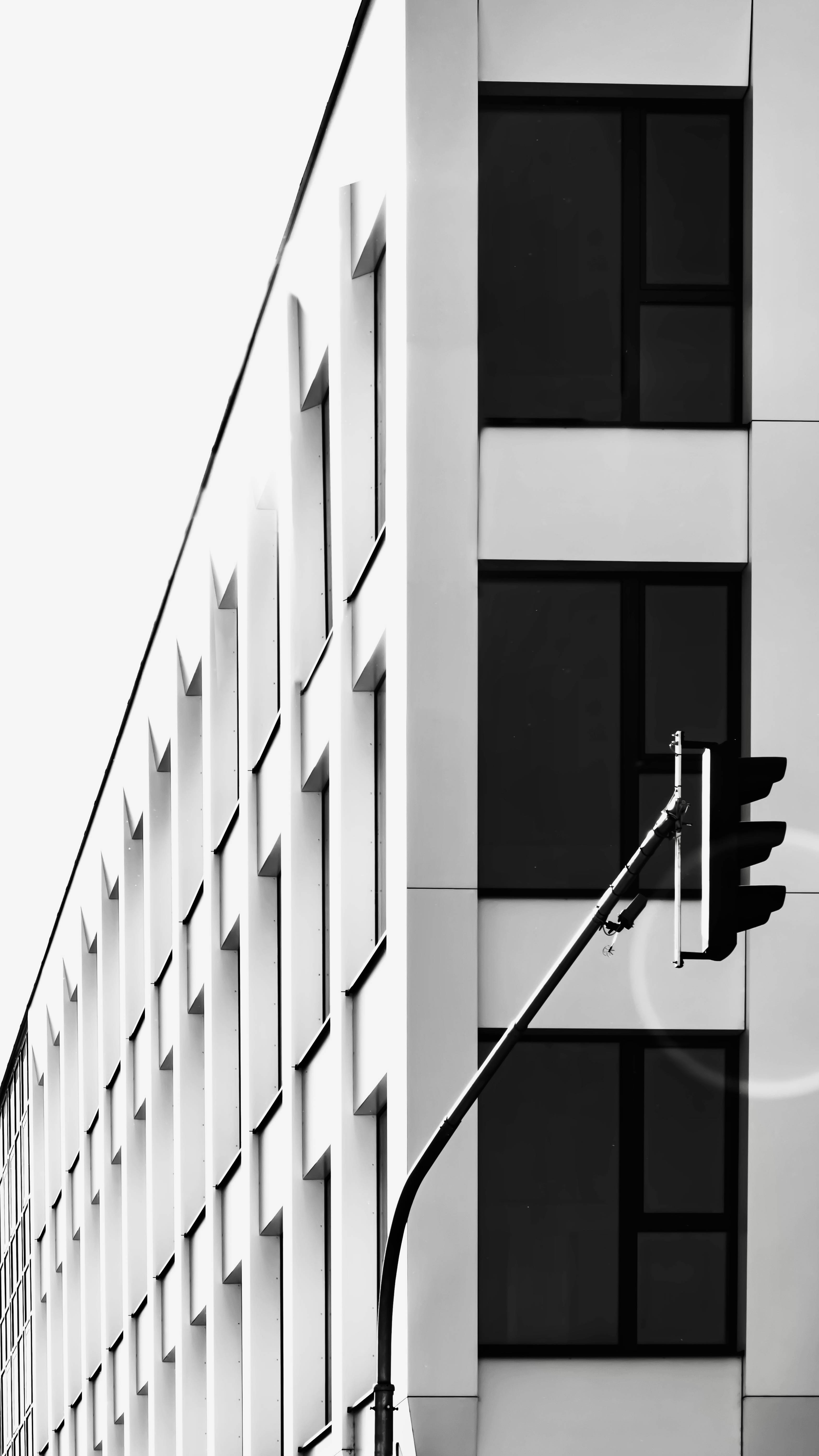 Slovakia, modern building, geometric facade, 5K Phone Wallpaper