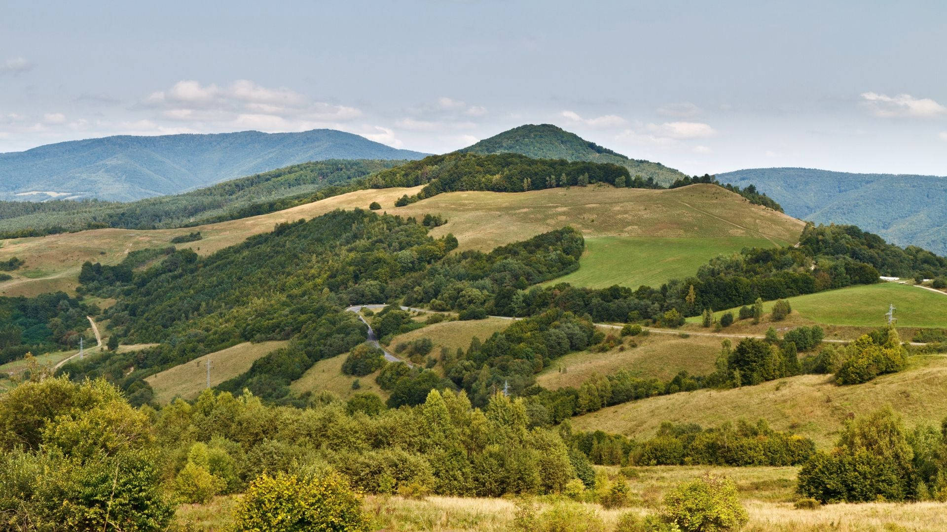 Slovakia, green mountains, rolling green hills, Full HD Desktop Wallpaper