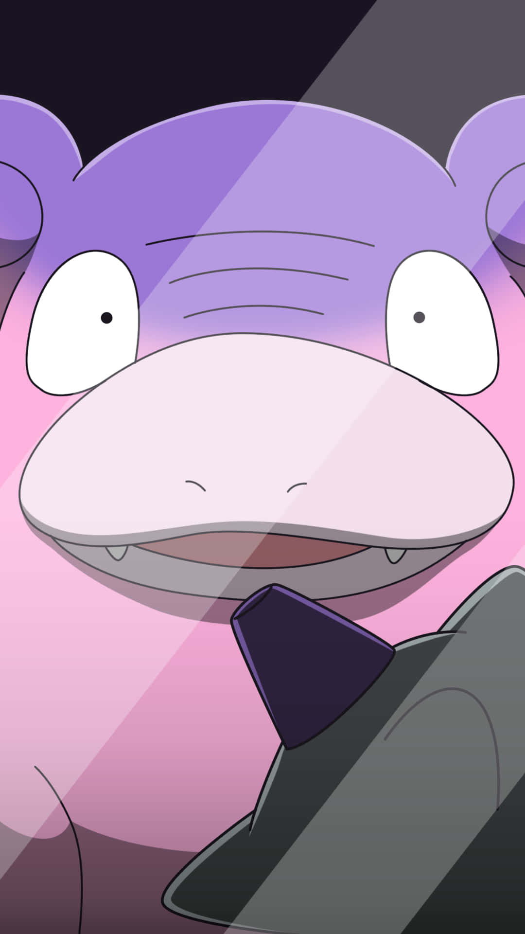 Slowbro, purple, cartoon hippopotamus, Full HD Phone Wallpaper