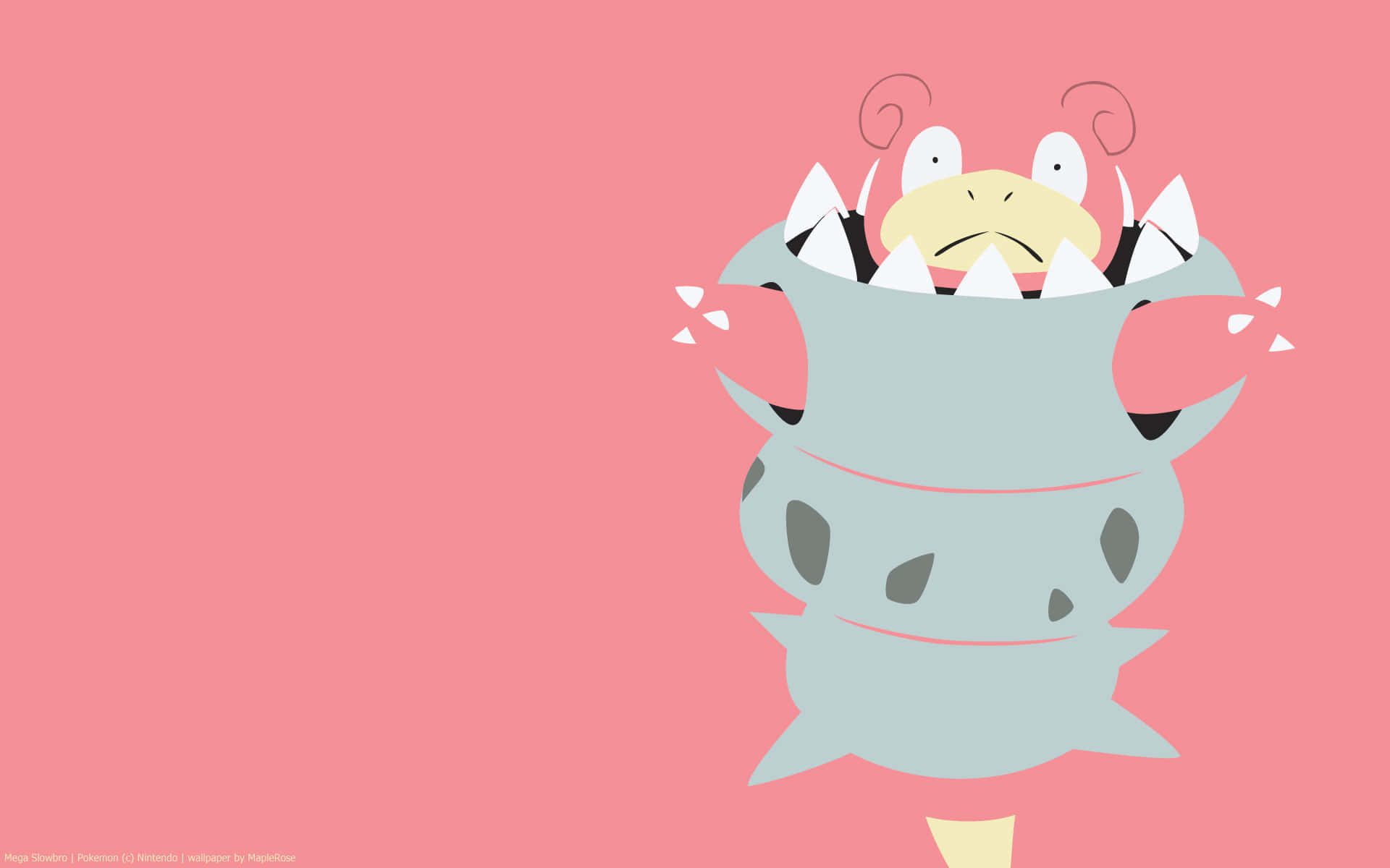 Slowbro, blue, sharp teeth, Full HD Desktop Wallpaper