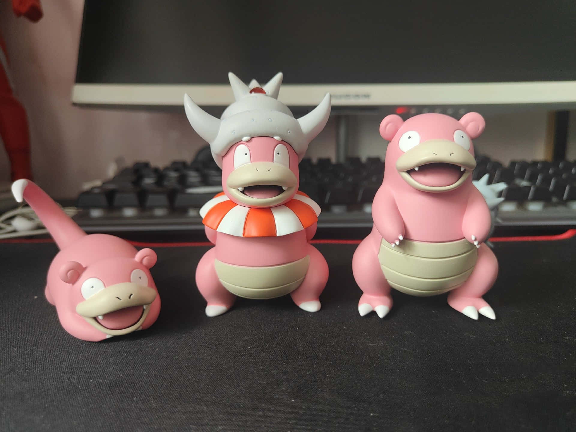 Slowbro, pink, figurines, Full HD Desktop Wallpaper