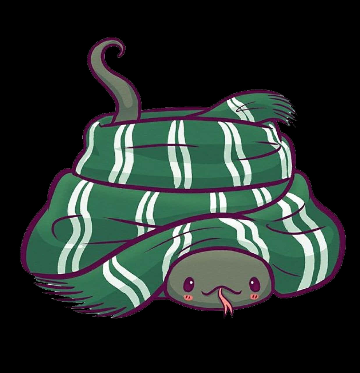 Slytherin, green and white stripes, pink tongue, HD Phone Wallpaper
