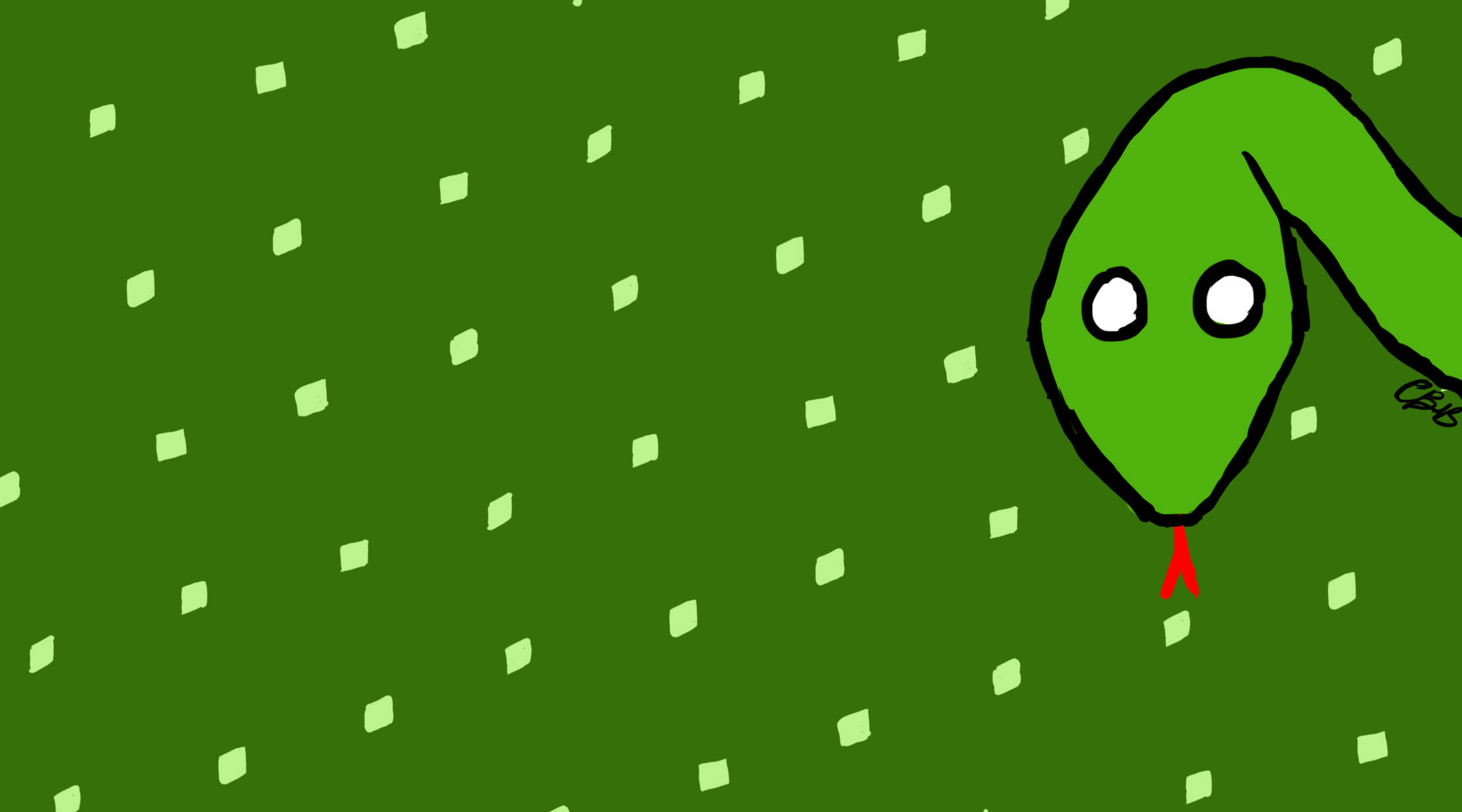 cute green slytherin pattern, cartoon green snake, white eyes, Full HD Desktop Wallpaper