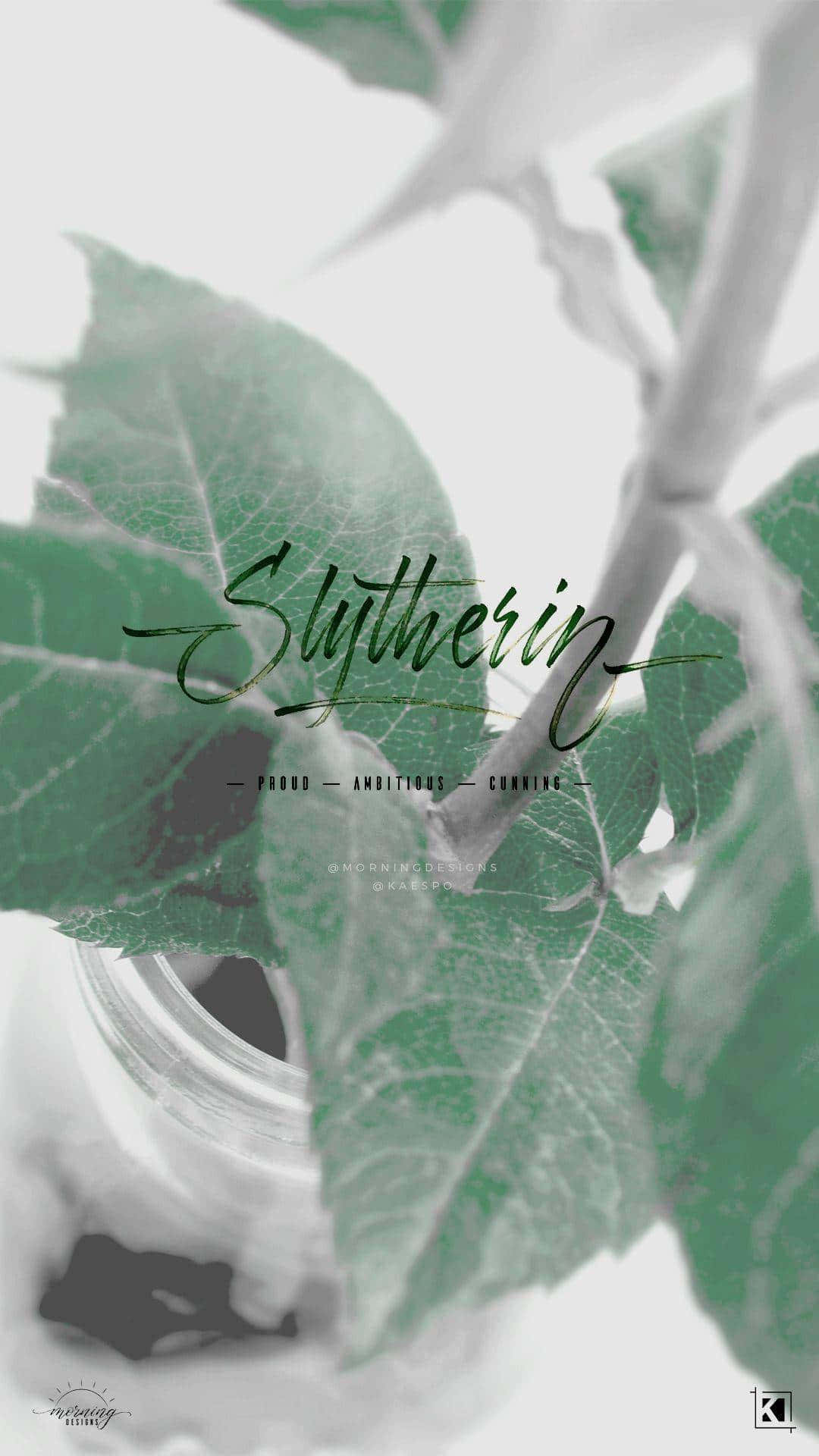 Slytherin, green leaves, visible veins, Full HD Phone Wallpaper