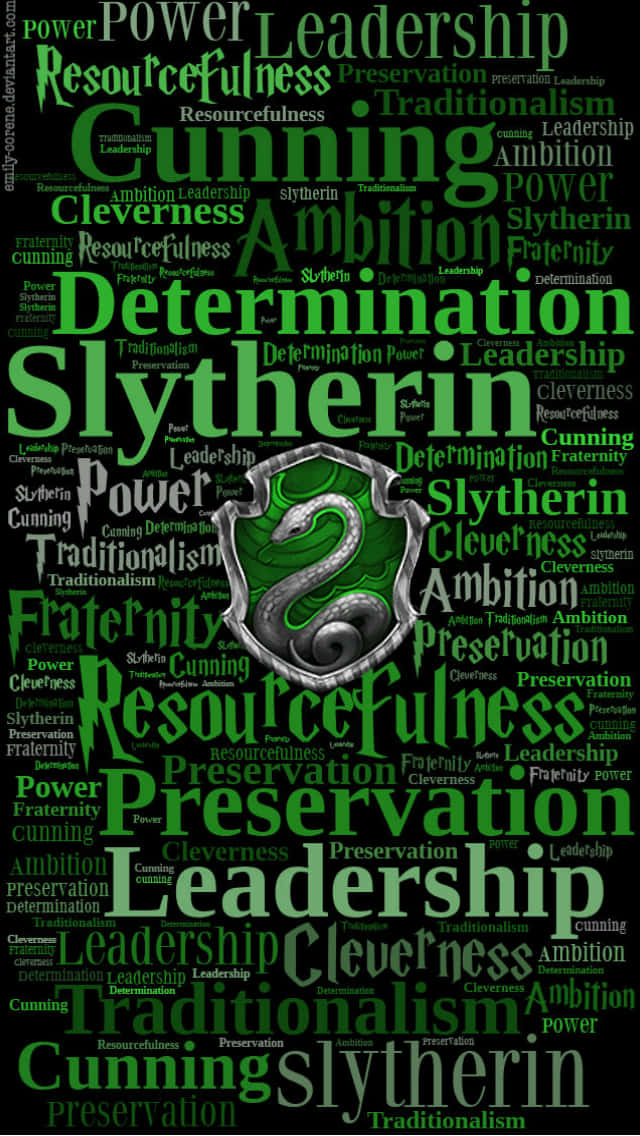 Slytherin, green, silver, SD Phone Wallpaper
