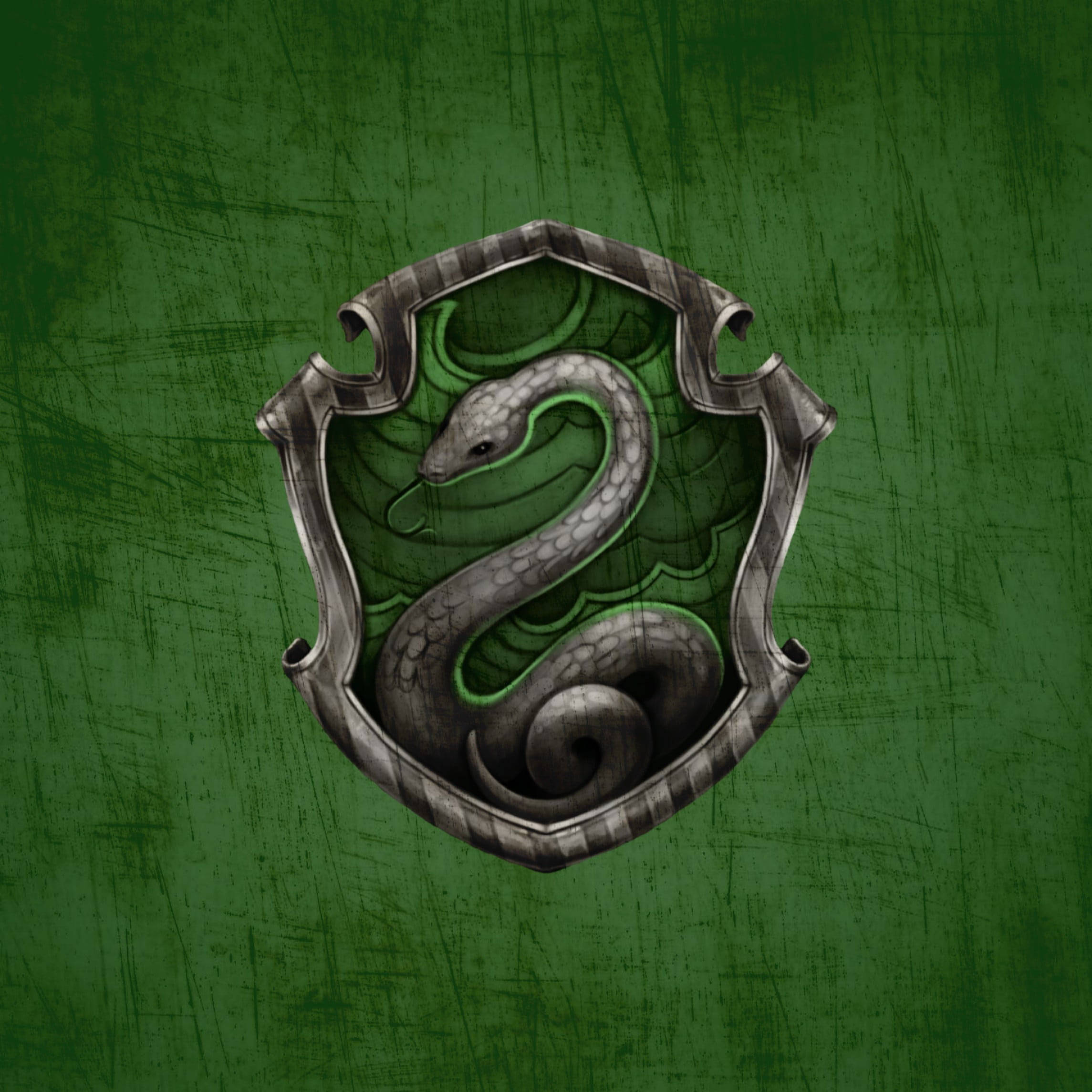 Slytherin, snake, green emblem, Full HD Desktop Wallpaper
