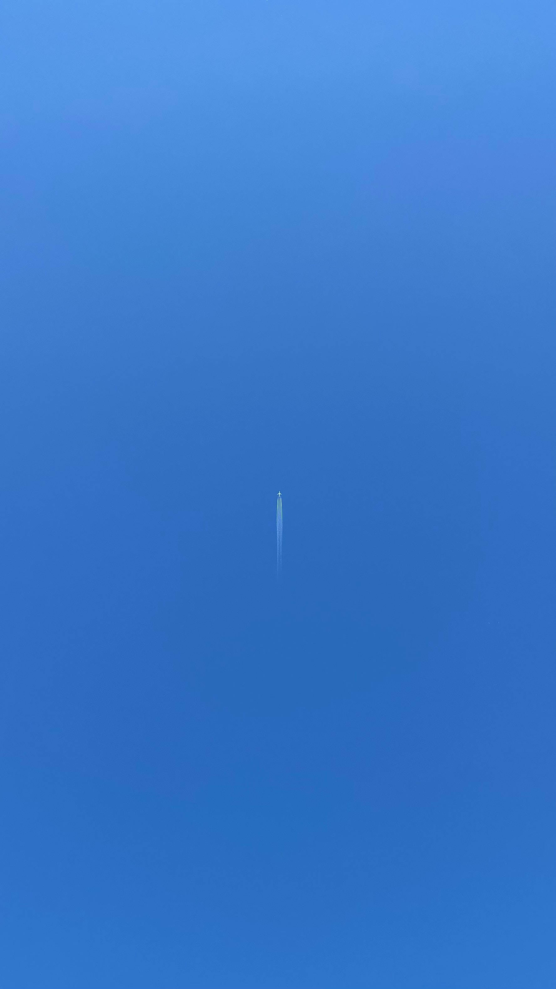 small airplane, vapor trail, sky, 2K Phone Wallpaper