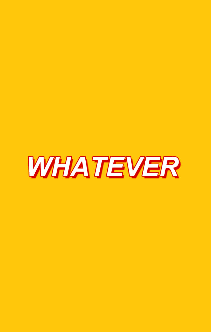 Whatever, Simple Yellow Phone, solid yellow background, SD Phone Wallpaper