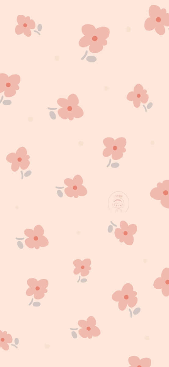 pink flower pattern, grey flowers, pink flowers, SD Phone Wallpaper