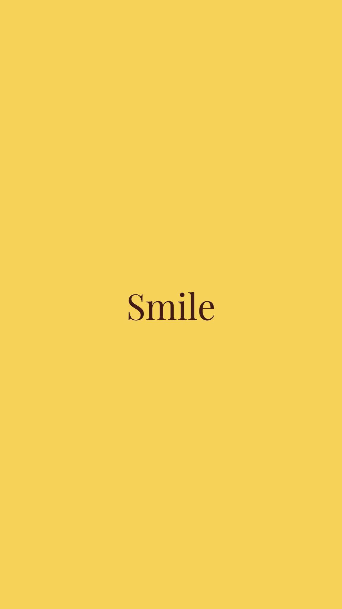 Simple Smile, plain yellow phone, minimalist yellow background, Full HD Phone Wallpaper