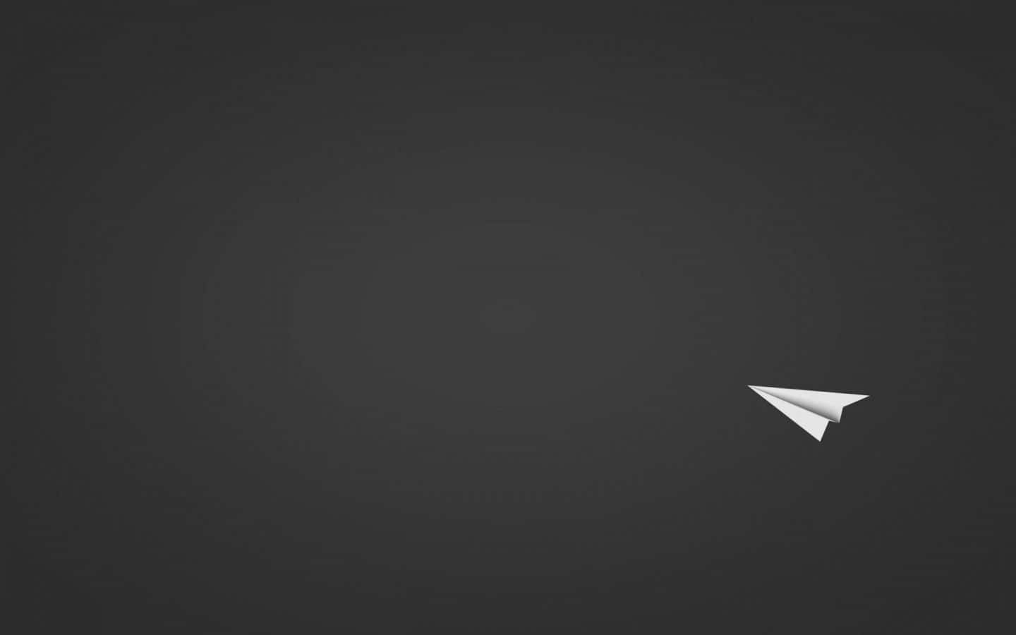 minimalist paper plane design, white paper airplane, dark gray gradient background, HD Desktop Wallpaper