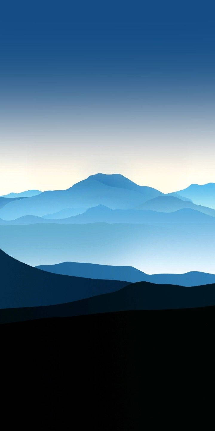 minimalist vector mountains, layered mountain ranges, mist, HD Phone Wallpaper