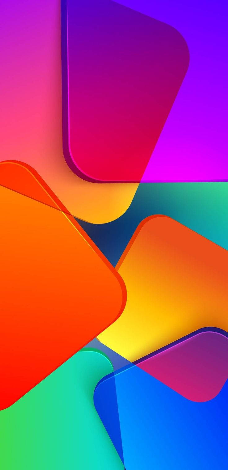colorful art design, geometric shapes, gradient hues, HD Phone Wallpaper