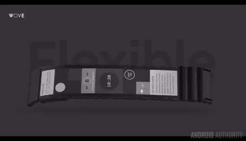 sleek black flexible smartwatch, digital display, time and temperature, SD Desktop Wallpaper