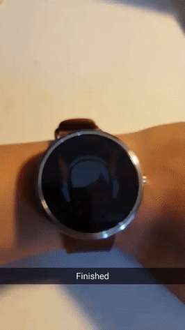 trendy smartwatch, black screen, brown leather strap, SD Phone Wallpaper