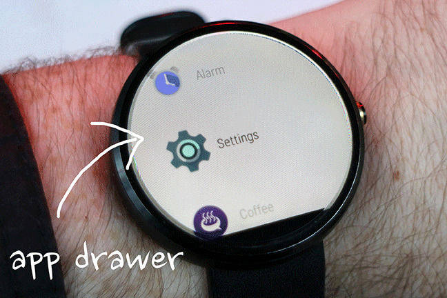 smartwatch, Alarm Settings, Coffee icons, SD Desktop Wallpaper
