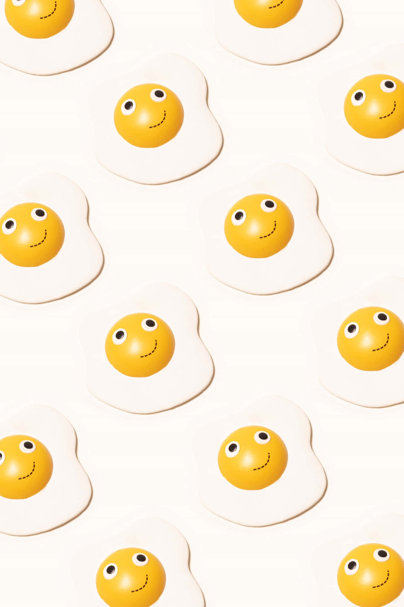 Smile Emoji, Sunny Side Up Egg, cartoon eyes, Full HD Phone Wallpaper