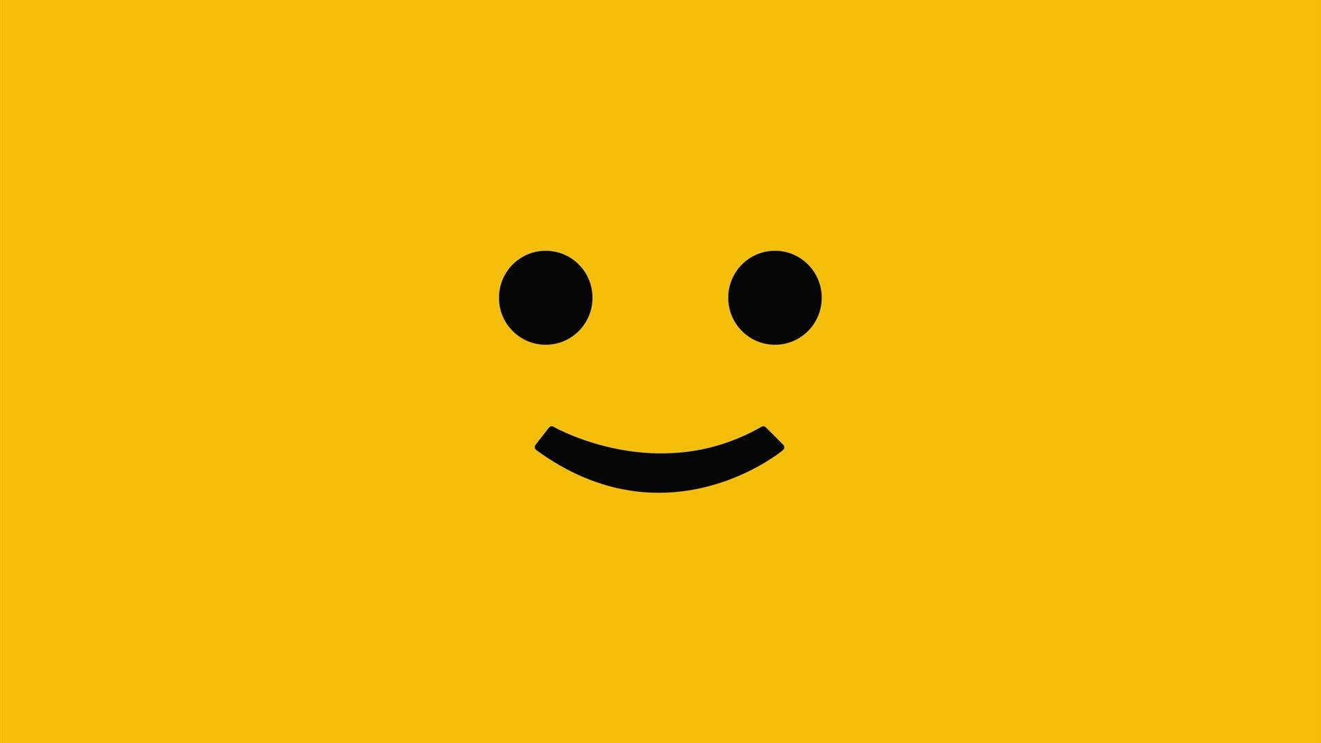 smiley face, dots for eyes, curved mouth, Full HD Desktop Wallpaper