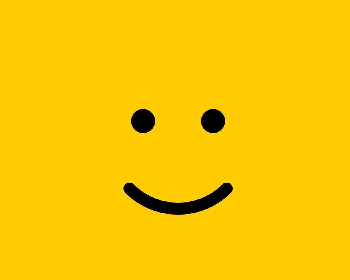 Smile Emoji, yellow face, black smiley face, SD Desktop Wallpaper