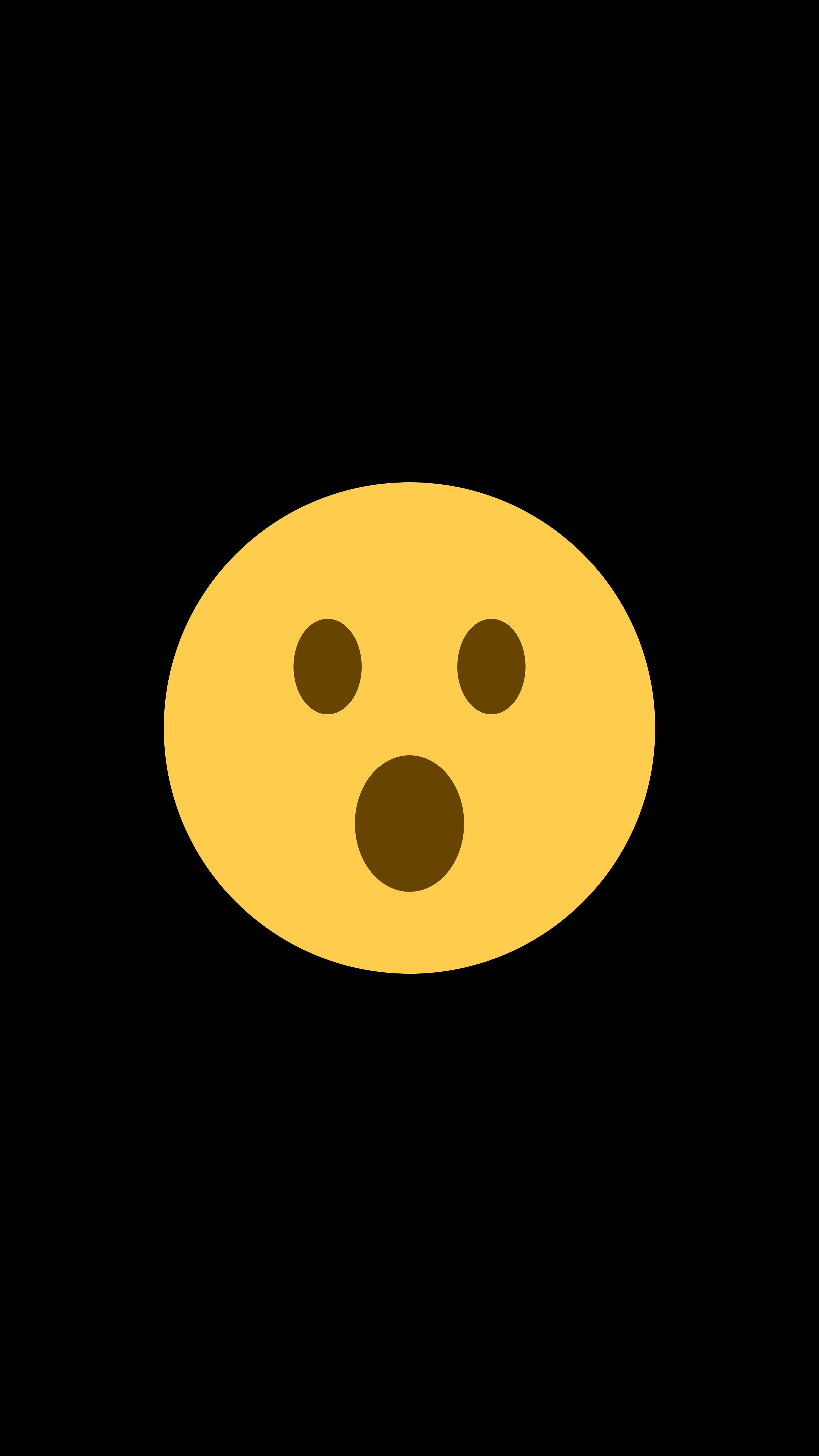 shocked emoji face, bright yellow, wide eyes, 5K Phone Wallpaper