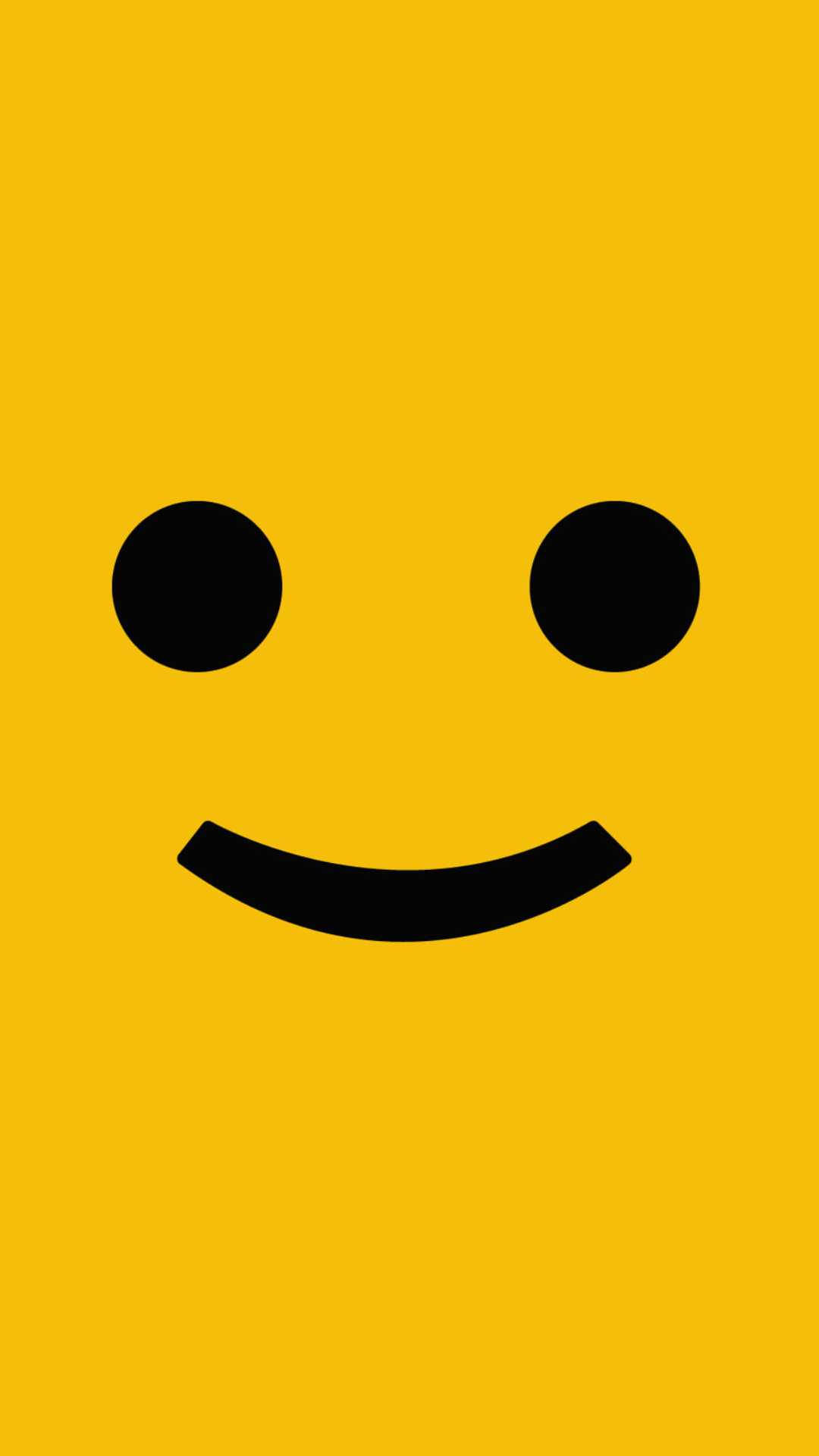 smiley face, minimalist, yellow, Full HD Phone Wallpaper