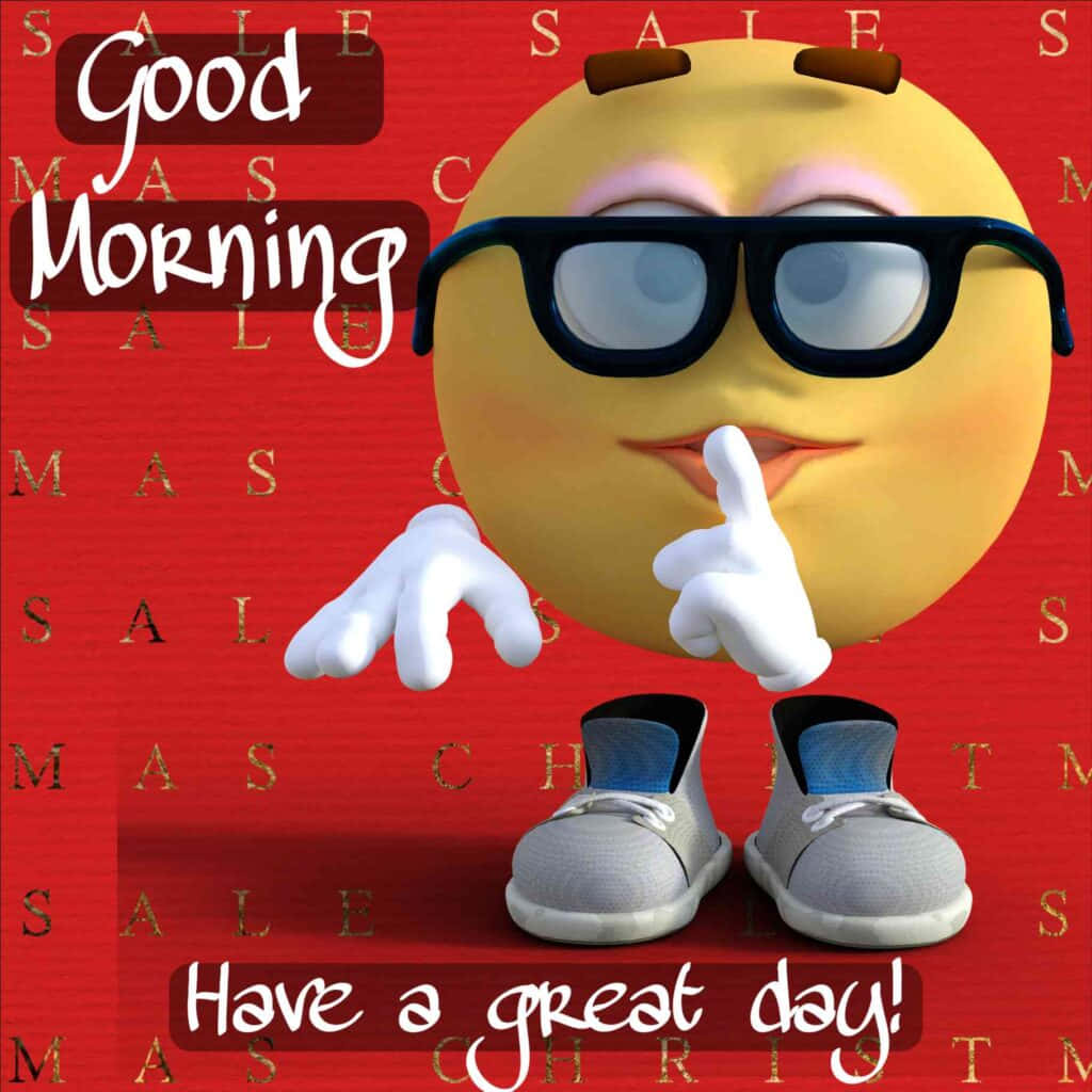 Morning Nerd Smiley Hush, smiling emoji, sunglasses, SD Desktop Wallpaper