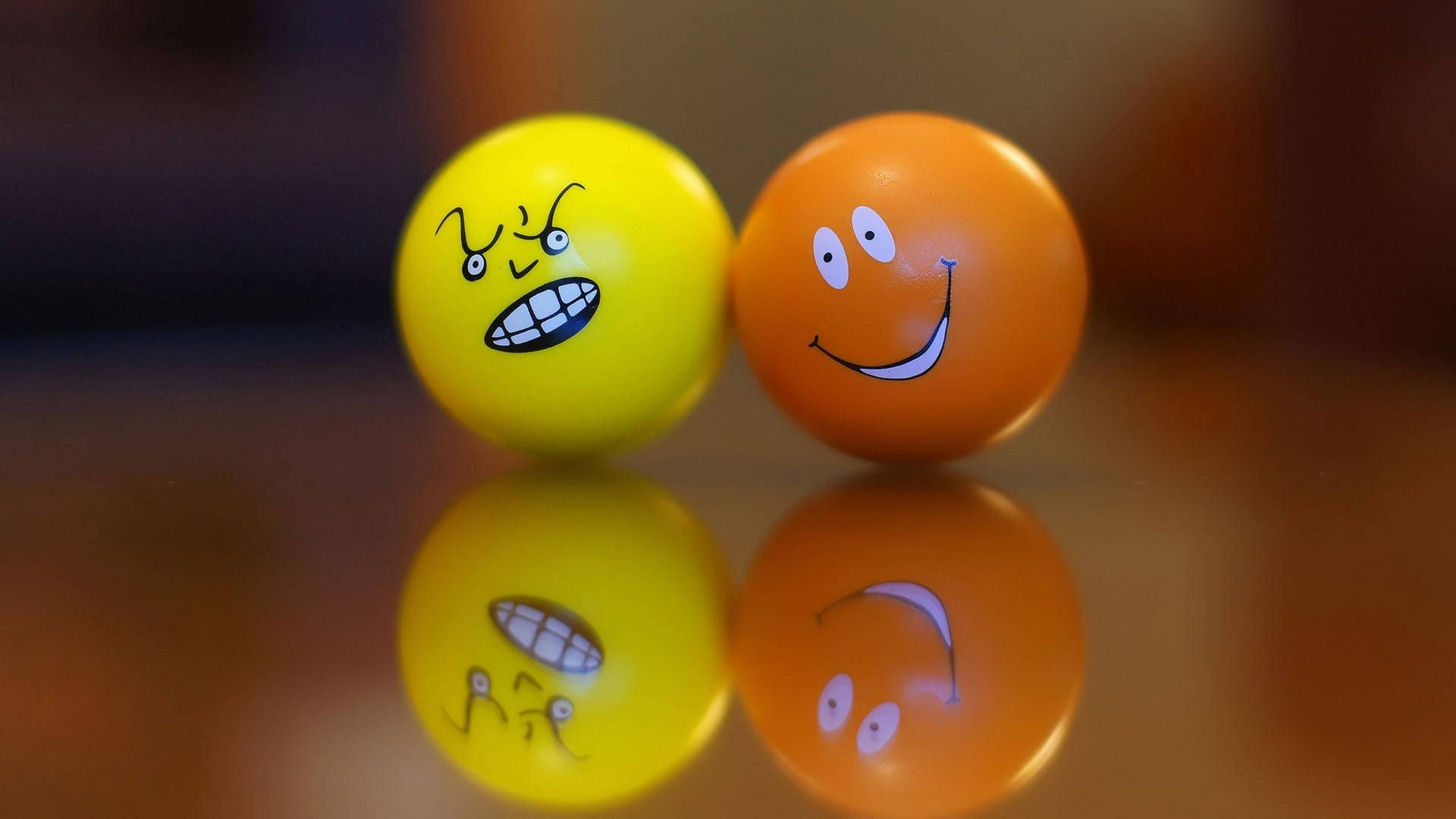 happy emoji balls, yellow angry, orange happy, Full HD Desktop Wallpaper