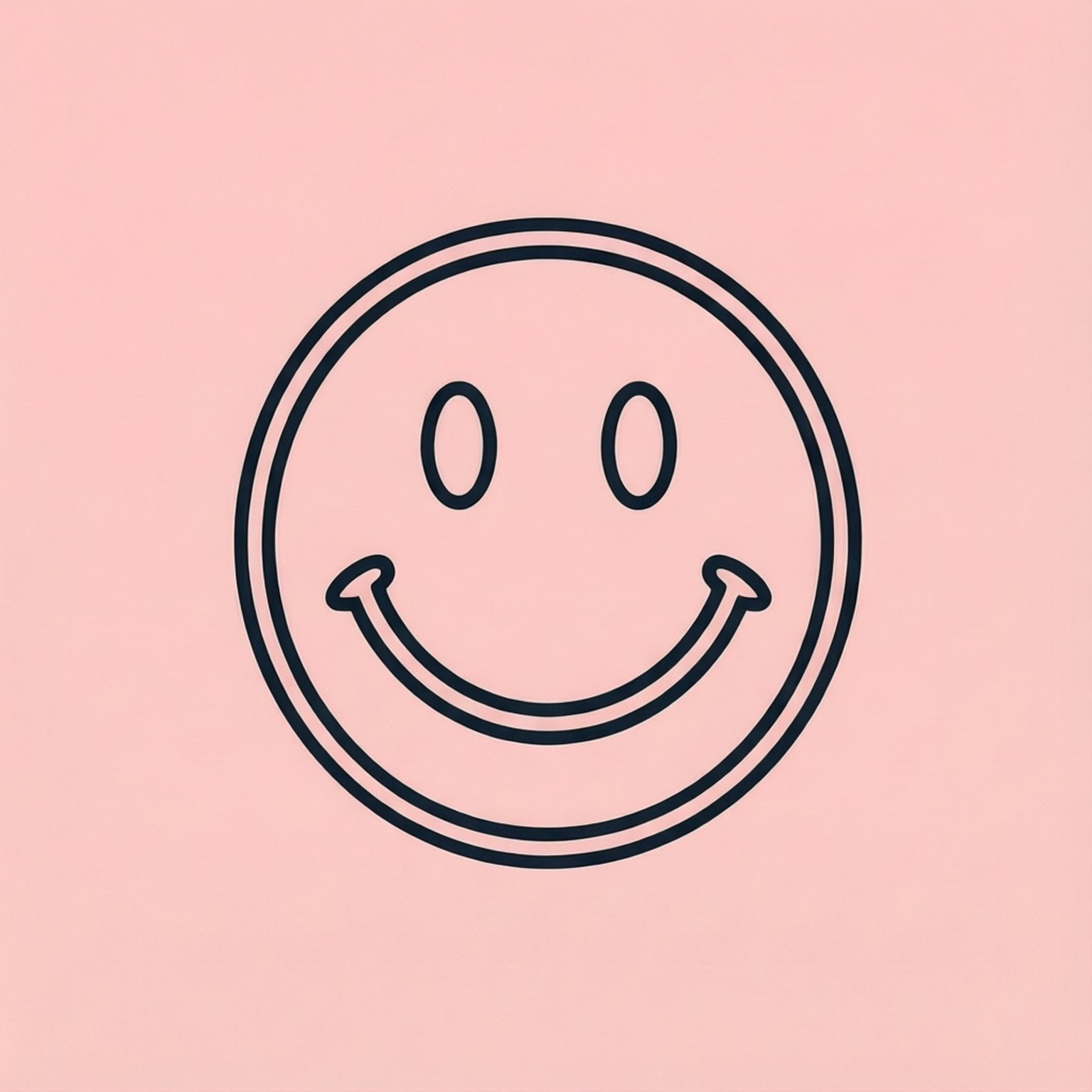 minimal smiley line art, pastel background, clean minimalist line art, HD Desktop Wallpaper