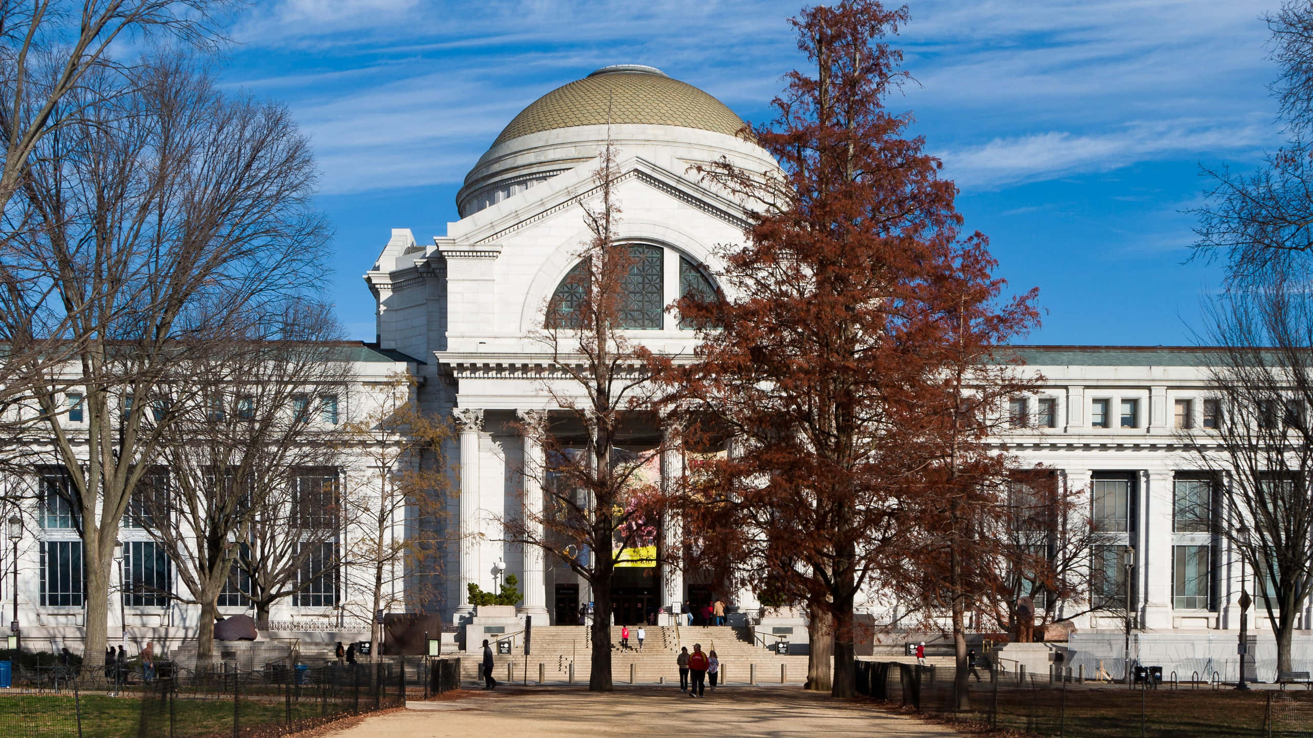 Smithsonian National Museum Of Natural History, white building, neoclassical building, 2K Desktop Wallpaper