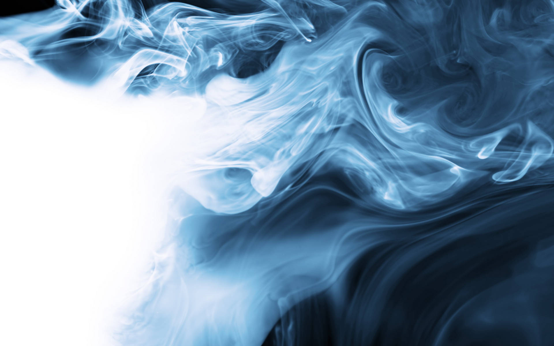 white and blue abstract smoke, cool blue smoke, stark white and black background, Full HD Desktop Wallpaper