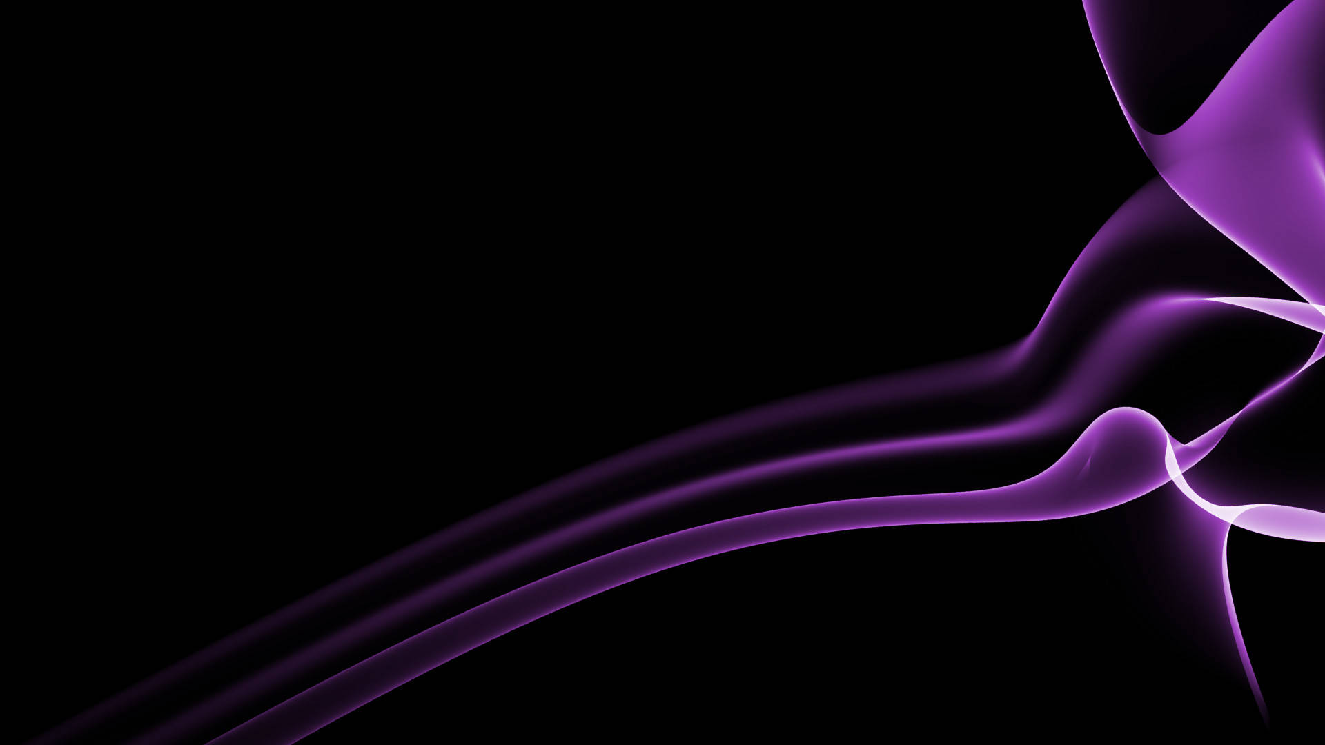 purple smoke, glowing purple smoke, deep black background, Full HD Desktop Wallpaper