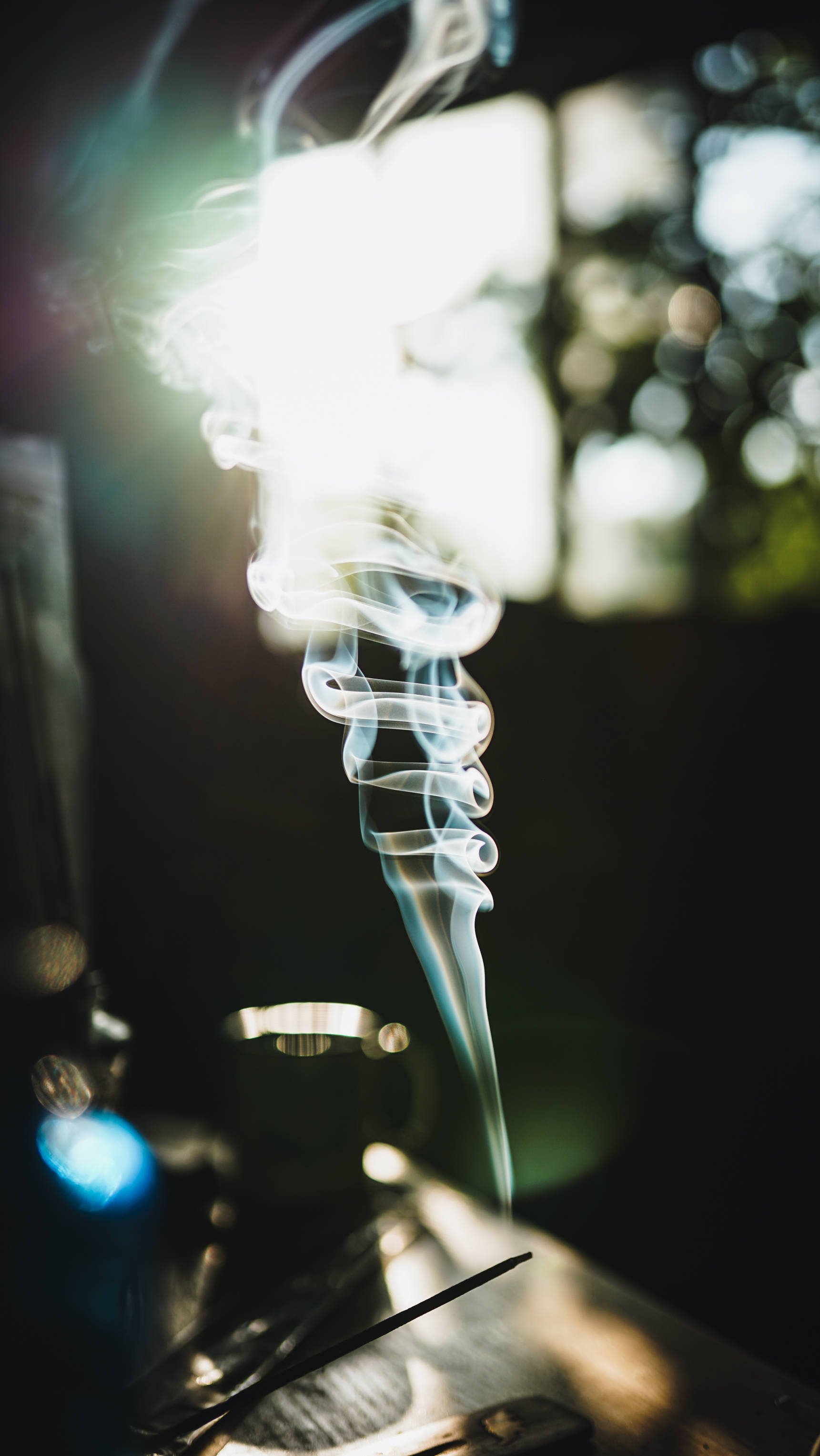 smoke, white smoke, dark surface, 2K Phone Wallpaper