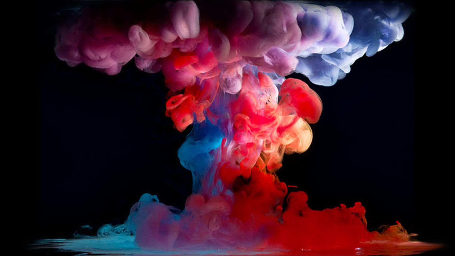 colorful smoke, red, blue, Full HD Desktop Wallpaper