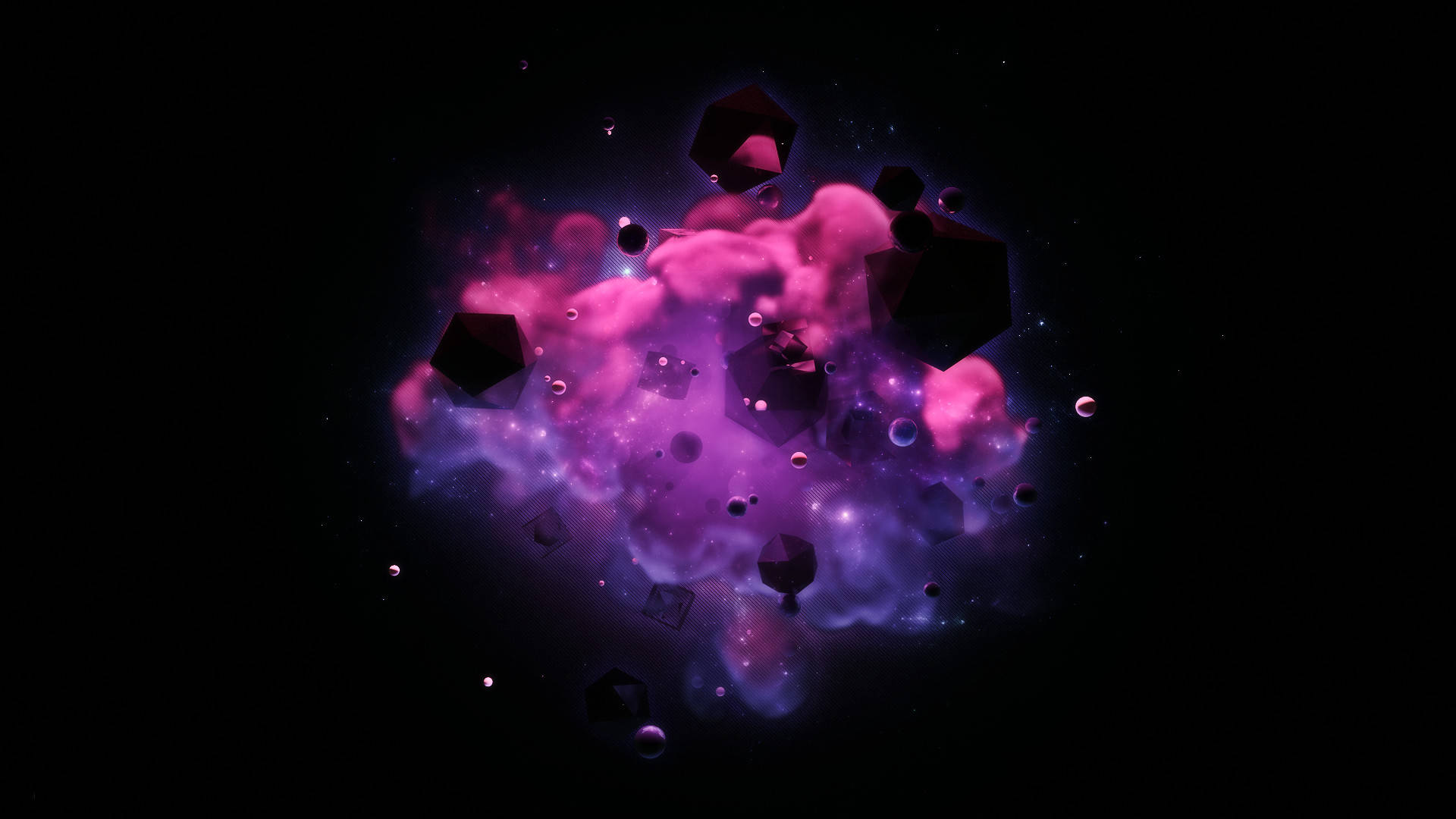 Purple Galaxy Smoke HD, vibrant purple, pink cosmic nebula, Full HD Desktop Wallpaper