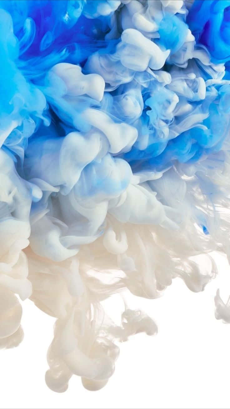 Smoke Tumblr, vibrant blue, white ink, HD Phone Wallpaper