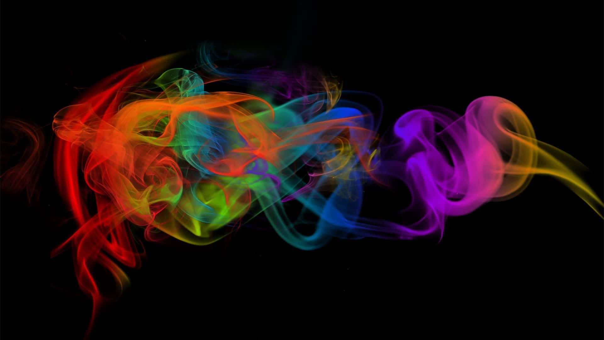 smoke tumblr, rainbow smoke, black background, Full HD Desktop Wallpaper