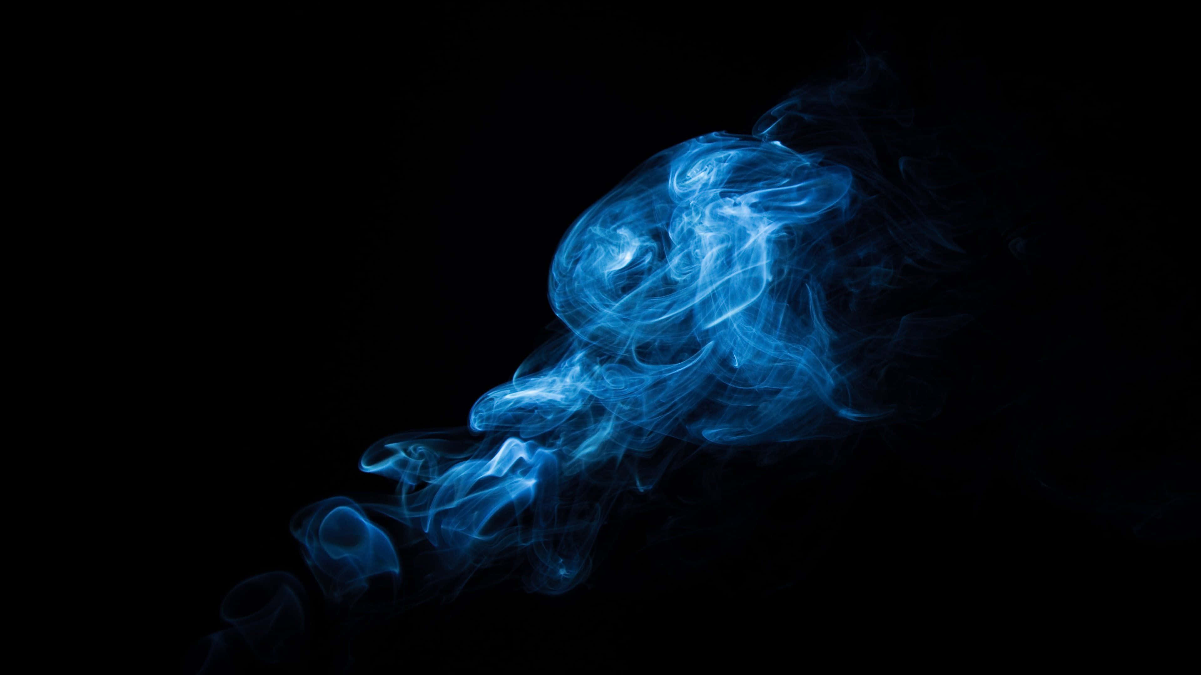 smoke, blue smoke, swirling blue smoke, 4K Desktop Wallpaper