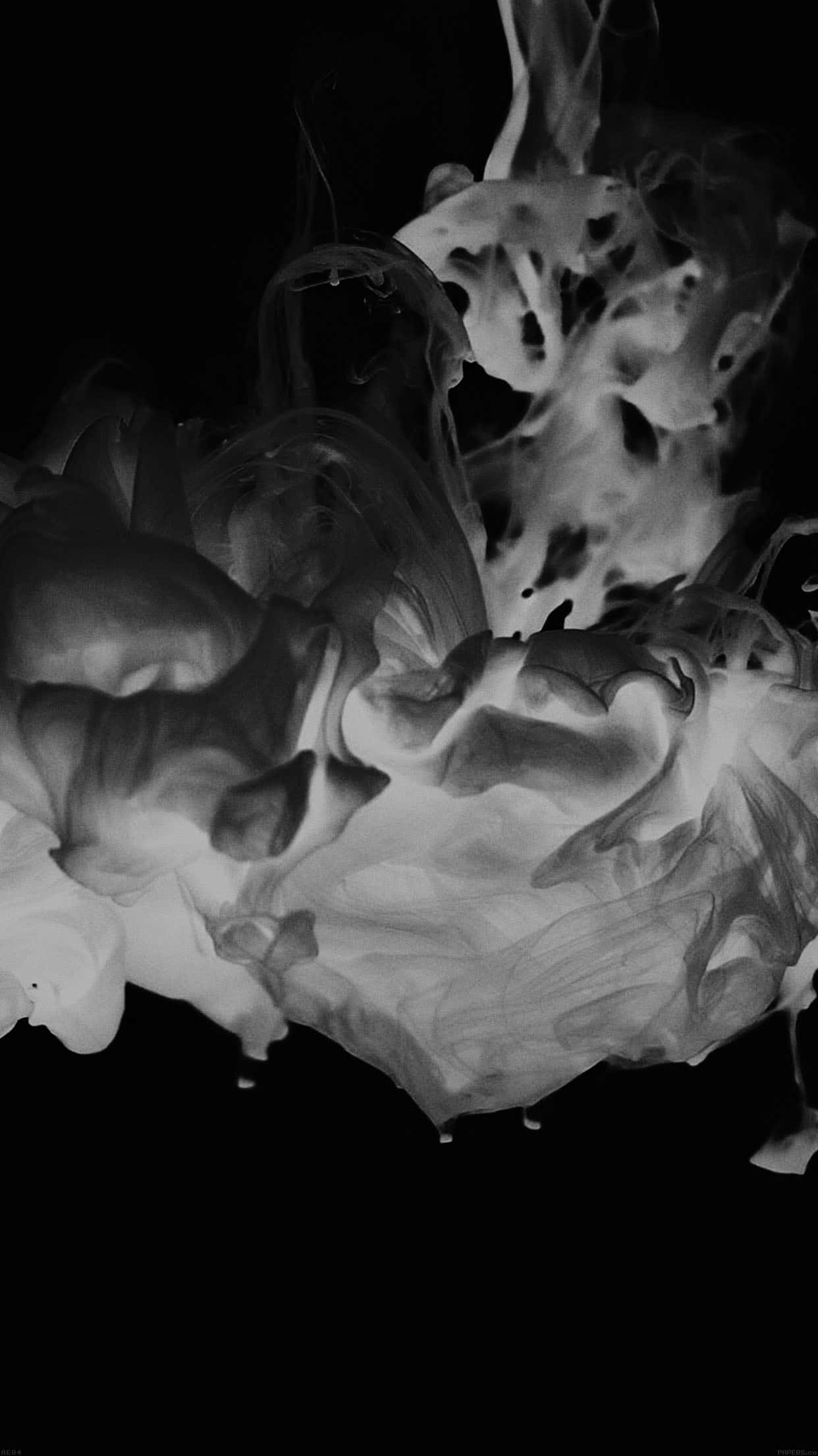 Smoke Tumblr, abstract swirling ink, monochrome, Full HD Phone Wallpaper