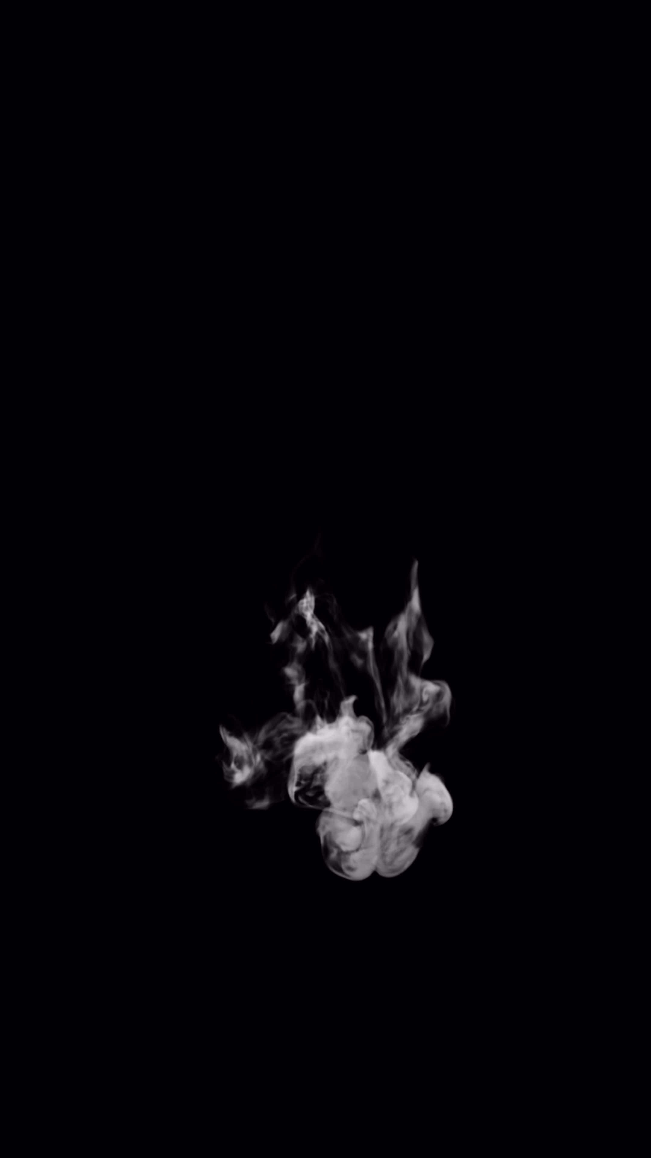 Smoke Tumblr, white smoke, pure black background, 4K Phone Wallpaper